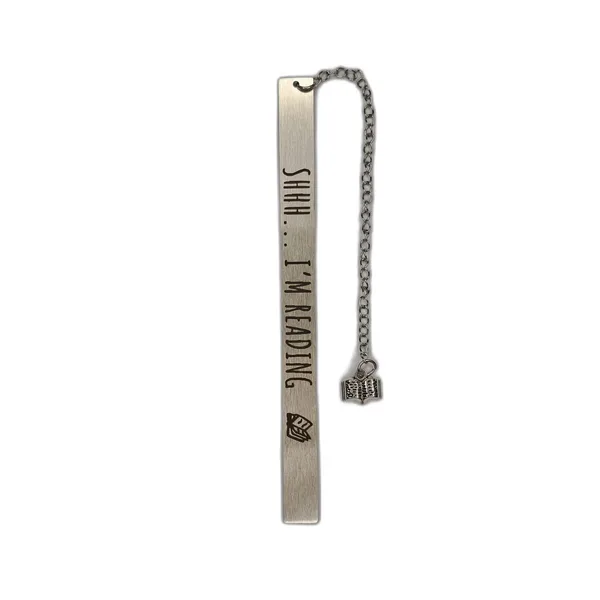 Металева закладка з гравіюванням - "SHHH… I'M READING"