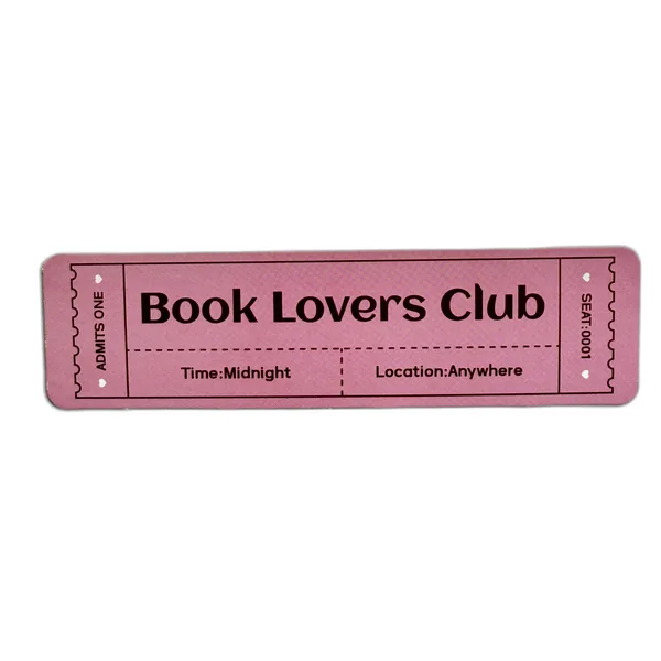 Звичайна закладка білетик - "Book Lovers Club 3"