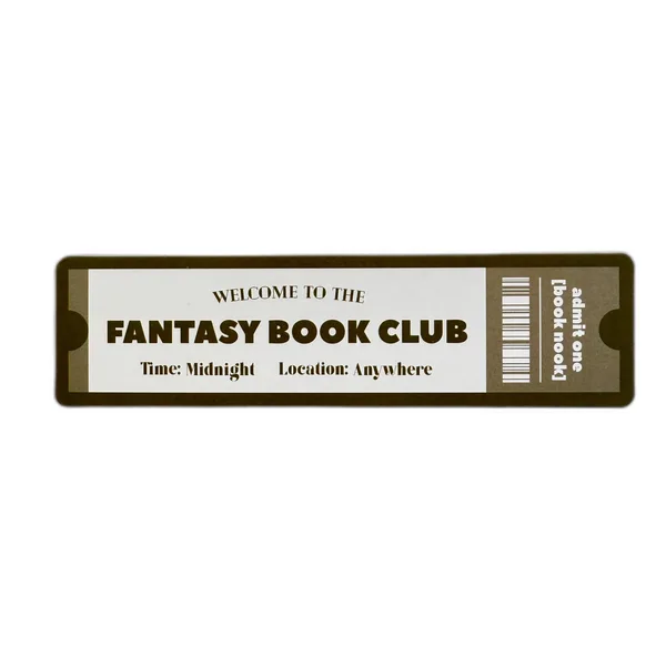 Звичайна закладка білетик - "FANTASY BOOK CLUB 2"