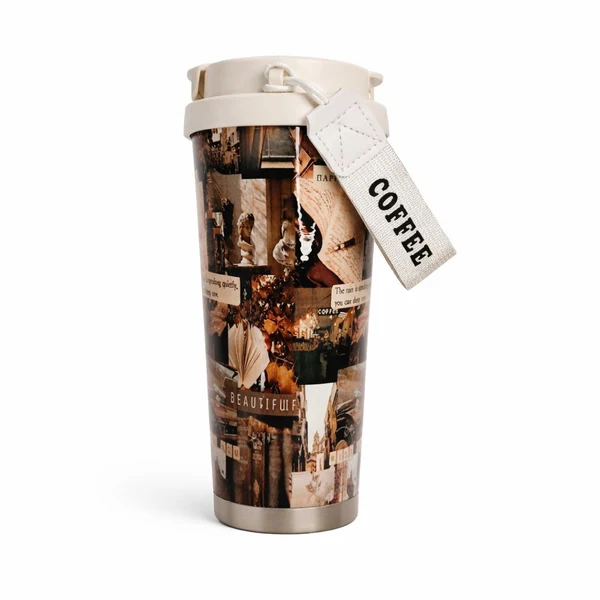 Термокружка з книжковим дизайном - "Ретро" (530 мл)